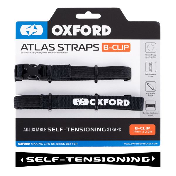 Oxford ATLAS B CLIP[ 17mm x 2.0M Black(pair)